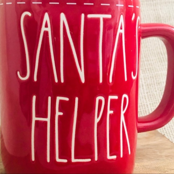 Rae Dunn Christmas SANTA’S HELPER 16oz Mug - Picture 2 of 5
